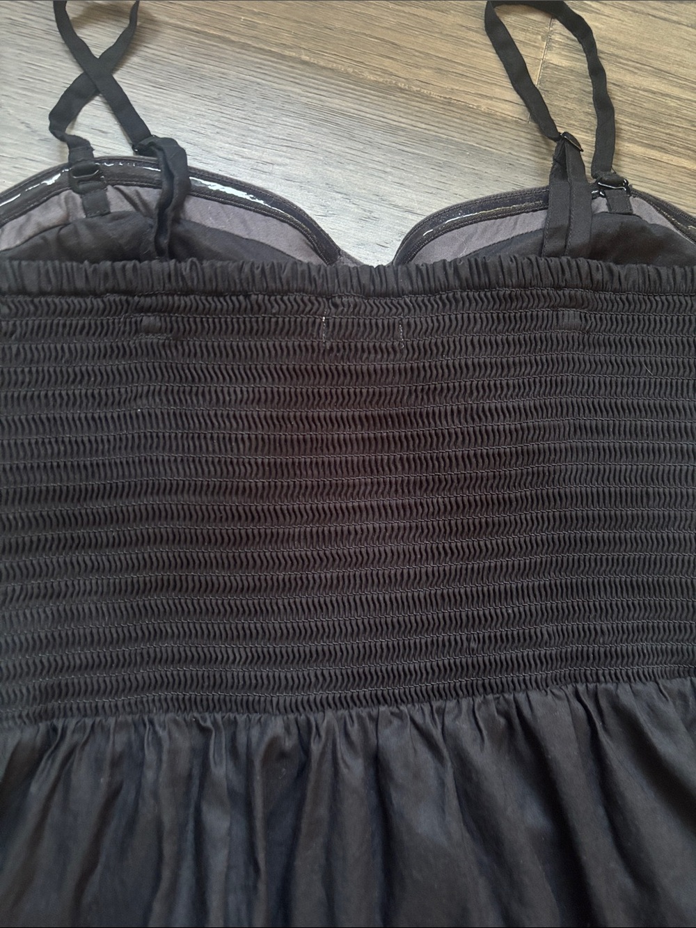 American Eagle | Y2K Babydoll Black Grey Mini Dress Corset Style Size 10 - Picture 12 of 13